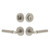 Viaggio Circolo Hammered Rosette with Contempo Fluted Lever and matching Deadbolt in Satin Nickel - 630851-CLOMHMCON-FLT-SN