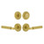 Viaggio Circolo Hammered Rosette with Contempo Fluted Lever and matching Deadbolt in Satin Brass - 630890-CLOMHMCON-FLT-SB