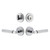 Viaggio Circolo Linen Rosette with Contempo Fluted Lever and matching Deadbolt in Bright Chrome - 631016-CLOMLNCON-FLT-BC