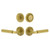 Viaggio Circolo Linen Rosette with Contempo Fluted Lever and matching Deadbolt in Satin Brass - 631018-CLOMLNCON-FLT-SB