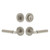Viaggio Circolo Linen Rosette with Contempo Fluted Lever and matching Deadbolt in Satin Nickel - 631055-CLOMLNCON-FLT-SN