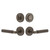 Viaggio Circolo Linen Rosette with Contempo Fluted Lever and matching Deadbolt in Titanium Gray - 631056-CLOMLNCON-FLT-TG