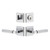 Viaggio Quadrato Leather Rosette with Contempo Fluted Lever and matching Deadbolt in Bright Chrome - 631296-QADMLTCON-FLT-BC