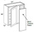 Ideal Cabinetry Danville Polar White Corner Cabinet - WBCU2730-DPW