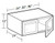 Ideal Cabinetry Danville Polar White Wall Cabinet - Glass Doors - W242412PFG-DPW