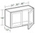 Ideal Cabinetry Danville Polar White Wall Cabinet - Glass Doors - W3618PFG-DPW
