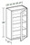 Ideal Cabinetry Danville Polar White Wall Cabinet - Glass Doors - W2136PFG-DPW