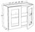 Ideal Cabinetry Danville Polar White Wall Cabinet with Glass Doors - W3324PFG-DPW