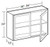 Ideal Cabinetry Danville Pebble Gray Wall Cabinet - Glass Doors - W3624PFG-DPG