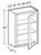 Ideal Cabinetry Danville Pebble Gray Wall Cabinet - Glass Doors - W0930PFG-DPG