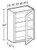 Ideal Cabinetry Danville Pebble Gray Wall Cabinet - Glass Doors - W1530PFG-DPG