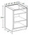 Ideal Cabinetry Danville Pebble Gray Base Cabinet - Without Doors - B09ND-DPG