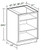 Ideal Cabinetry Danville Pebble Gray Single Full Height Vanity Base Cabinet - Without Doors - VB1521ND-DPG
