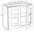 Ideal Cabinetry Danville Pebble Gray Wall Cabinet with Glass Doors - W2424PFG-DPG