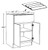 Ideal Cabinetry Danville Pebble Gray Base Cabinet - B24-ST-DPG