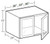 Ideal Cabinetry Danville Deep Onyx Wall Cabinet - Glass Doors - W332415PFG-DDO