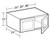 Ideal Cabinetry Danville Deep Onyx Wall Cabinet - Glass Doors - W362412PFG-DDO