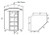 Ideal Cabinetry Danville Deep Onyx Angled Cabinet - Glass Doors - WA2442PFG-DDO