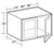 Ideal Cabinetry Danville Mythic Blue Wall Cabinet - Glass Doors - W362418PFG-DMB