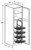 Ideal Cabinetry Danville Mythic Blue Pantry Cabinet - Glass Doors - U182484PFG-PO4WS-DMB