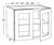 Ideal Cabinetry Danville Mythic Blue Wall Cabinet with Glass Doors - W242424PFG-DMB