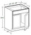 Ideal Cabinetry Portola Polar White Double Door Vanity Sink Base Cabinet - VSB3021-PPW