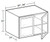 Ideal Cabinetry Portola Pebble Gray Wall Cabinet - Glass Doors - W362424PFG-PPG