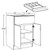Ideal Cabinetry Portola Pebble Gray Base Cabinet - B24-CT-PPG