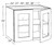 Ideal Cabinetry Portola Deep Onyx Wall Cabinet with Glass Doors - W332424PFG-PDO