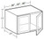 Ideal Cabinetry Portola Mythic Blue Wall Cabinet - Glass Doors - W302415PFG-PMB