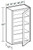 Ideal Cabinetry Portola Mythic Blue Wall Cabinet - Glass Doors - W2142PFG-PMB