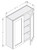 Cab-Tec Sturbridge Caramel Kitchen Cabinet - SBC-W3042