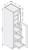 Cab-Tec Sturbridge Caramel Kitchen Cabinet - SBC-WP1896