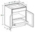 Ideal Cabinetry Douglas Vivid White Base Cabinet - B24-1T-DVW