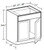 Ideal Cabinetry Douglas Vivid White Double Door Vanity Sink Base Cabinet - VSB2421-DVW