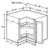 Ideal Cabinetry Douglas Valley Gray Base Cabinet - EZR36SS-DVG