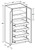 Ideal Cabinetry Douglas Valley Gray Pantry Cabinet - U242484-4T-DVG