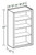 Ideal Cabinetry Douglas Valiant Onyx Wall Cabinet - Without Doors - W2142ND-DVO