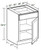 Ideal Cabinetry Douglas Valiant Onyx Base Cabinet - B15-DVO