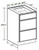Ideal Cabinetry Douglas Valiant Onyx Base Cabinet - BD15-DVO