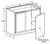 Ideal Cabinetry Douglas Vessel Blue Base Cabinet - BBCU39-DVB
