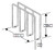Ideal Cabinetry Douglas Vessel Blue U-Shaped Tray Divider 3" - Chrome - USTD3-CR-DVB