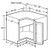 Ideal Cabinetry Douglas Vanguard Oak Base Cabinet - EZR36-DVK