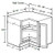 Ideal Cabinetry Douglas Vanguard Oak Base Cabinet - EZR33SS-DVK