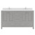 Virtu USA - Caroline Avenue 60" Double Bath Vanity in Gray with White Quartz Top and Round Sinks - GD-50060-DWQRO-GR-NM