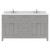 Virtu USA - Caroline 60" Double Bath Vanity in Gray with White Quartz Top and Round Sinks - MD-2060-DWQRO-GR-NM