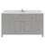 Virtu USA - Caroline 60" Single Bath Vanity in Gray with White Quartz Top and Square Sink - MS-2060-DWQSQ-GR-NM