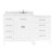 Virtu USA - Caroline Parkway 57" Single Bath Vanity in White with Cultured Marble Quartz Top and Square Sink - MS-2157L-CMSQ-WH-NM