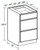 Ideal Cabinetry Princeton Vivid White Vanity Base Drawer - VBD1221-PVW