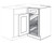 Cubitac Cabinetry Madison Midnight Blind Corner Optimizer - BCO-BLB45-MM